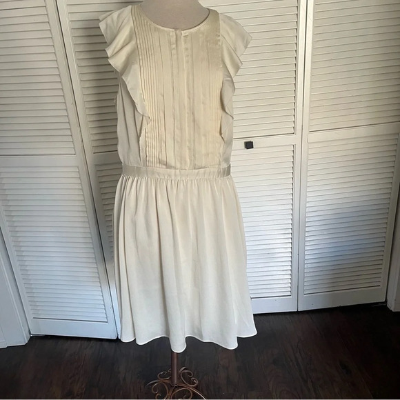 Banana Republic Dress cream butterscotch mini pockets 16 new - Picture 3 of 13